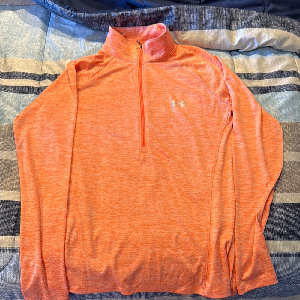 Under Armour salmon colored Quarter-Zip Pullover